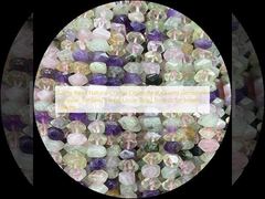 Gem Bead Natural Crystal Citrine Rose Quartz Gemstone Düzensiz Çökmüş Şekil Sıfır İnce Yapım için Işıklar