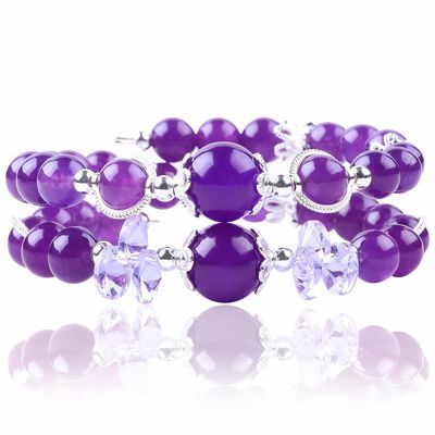 İyileştirici Enerji Kadınların Gemstone Bead Bilezik 4/6/8/10/12mm