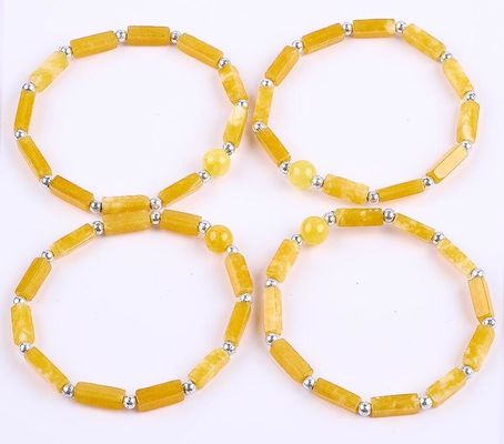 3mm/8mm/13mm Dikdörtgen Mermi İyileştirici Enerji Kristal Değerli Taş Bilezik