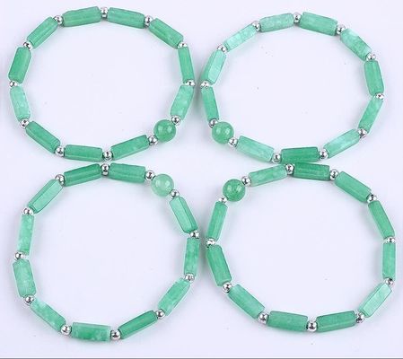 3mm/8mm/13mm Dikdörtgen Mermi İyileştirici Enerji Kristal Değerli Taş Bilezik
