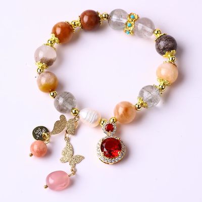 El yapımı Şifa Enerjisi 10mm Mermi Bilezik Gemstone Stretch Bilezik