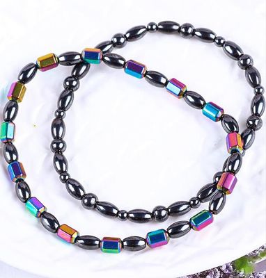 Gemstone Bead Slimming Magnetic Hematite Stone Bilezikleri Beş Yıldız Sembolü