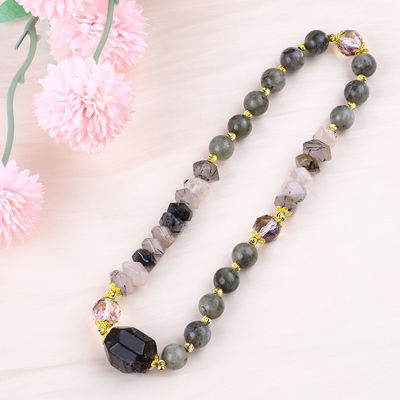 El yapımı Labradorite Çeşitli Ve Yuvarlak Çift Katmanlı Stretch Bead Bilezik Hediye vermek için