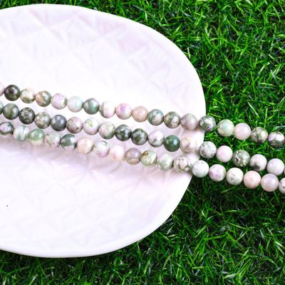 Lucky Jade yuvarlak boncuk doğal kristal mücevher farklı boncuk boyutu DIY mücevher yapımı için gevşek boncuk telleri