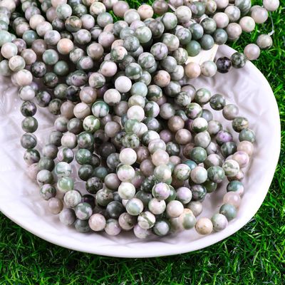 Lucky Jade yuvarlak boncuk doğal kristal mücevher farklı boncuk boyutu DIY mücevher yapımı için gevşek boncuk telleri