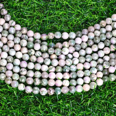 Lucky Jade yuvarlak boncuk doğal kristal mücevher farklı boncuk boyutu DIY mücevher yapımı için gevşek boncuk telleri