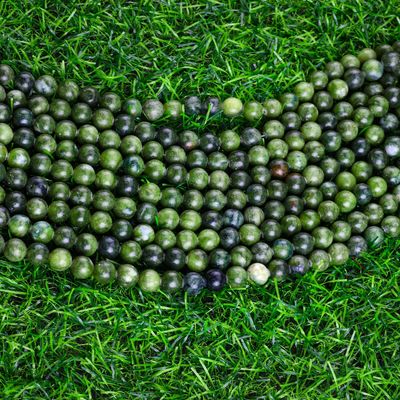 Southern Jade Round Bead Natural Crystal Gemstone Farklı Bead Boyutları DIY Mücevher Yapımı için gevşek Bead Strands