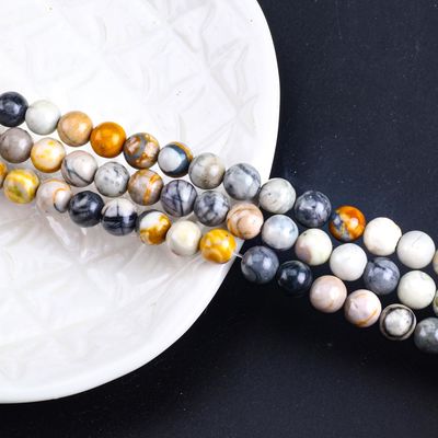 8mm Doğal Picasso Gemstone İnciler Temizleyici Kristal Taş İnciler Mücevher Yapımı İçin