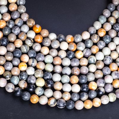 8mm Doğal Picasso Gemstone İnciler Temizleyici Kristal Taş İnciler Mücevher Yapımı İçin