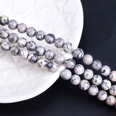 8mm Doğal Harita Taş Gemstone İnciler Şifa Kristal Taş İnciler Mücevher Yapımı İçin