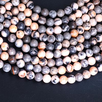 8mm Doğal Pembe Zebra Taşı Gemstone İnciler Şifa Kristal Taş İnciler Mücevher Yapımı İçin