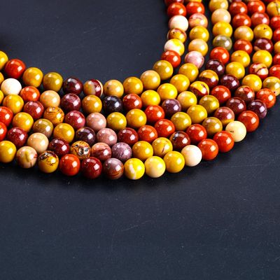 8mm Doğal Yumurta Sarısı Taş Gemstone İnciler Şifa Kristal Taş İnciler Mücevher Yapımında