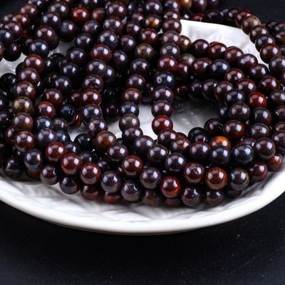 Kırmızı Çiçek Yasper Yuvarlak İnce Doğal Kristal Gemstone Farklı İnce Boyutları DIY Mücevher Yapımı için gevşek İnce iplikler