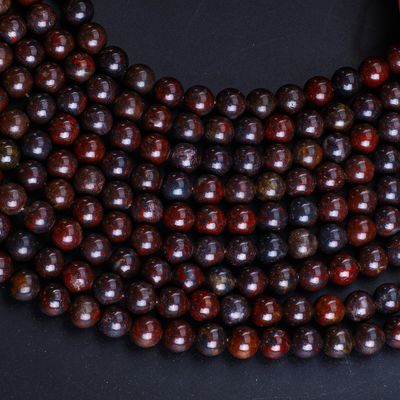 Kırmızı Çiçek Yasper Yuvarlak İnce Doğal Kristal Gemstone Farklı İnce Boyutları DIY Mücevher Yapımı için gevşek İnce iplikler