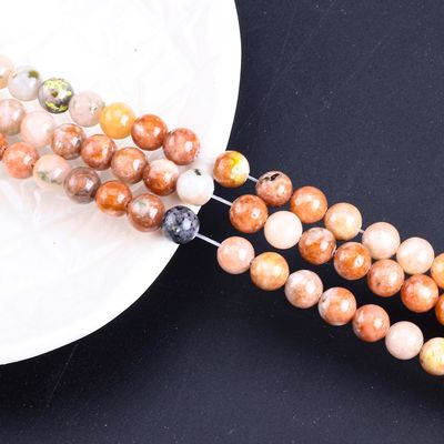 8 mm Kırmızı Plum Blossom Gemstone Temizleme Kristal Taş İnciler Mücevher Yapımında