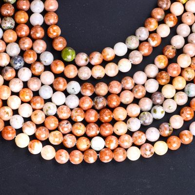 8 mm Kırmızı Plum Blossom Gemstone Temizleme Kristal Taş İnciler Mücevher Yapımında