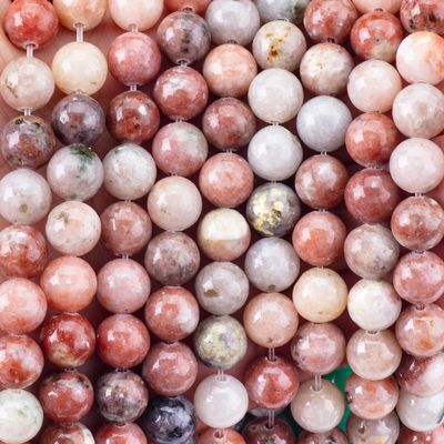 8 mm Kırmızı Plum Blossom Gemstone Temizleme Kristal Taş İnciler Mücevher Yapımında