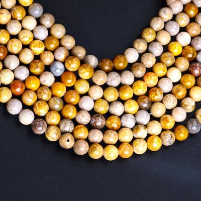 Chrysanthe Stone Round Bead Doğal Kristal Gemstone DIY Mücevher Yapımı için gevşek boncuk telleri