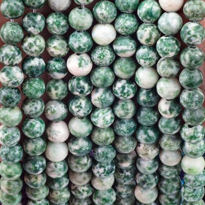Mavi Noktalı Yuvarlak İnce Doğal Kristal Gemstone DIY Mücevher Yapımı için gevşek inciler