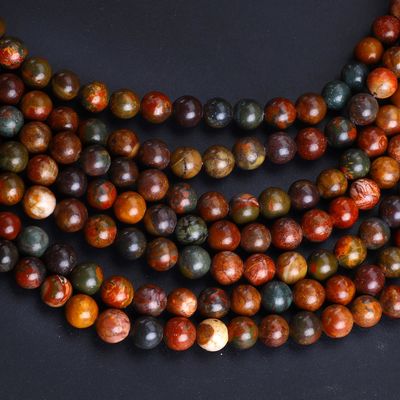 Kırmızı Turkuaz yuvarlak boncuk doğal kristal mücevher DIY mücevher yapımı için gevşek boncuk telleri