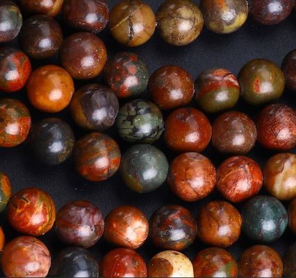 Kırmızı Turkuaz yuvarlak boncuk doğal kristal mücevher DIY mücevher yapımı için gevşek boncuk telleri