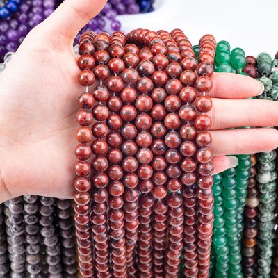 Doğal 8mm Yarım Değerli Sezam Yastığı Mücevher Yapımı için Çıkarılmış Mühürler