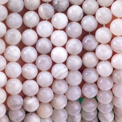 8mm Beyaz Çılgın Düğüm Agat Çıkarmalı Boncuklar OEM ODM