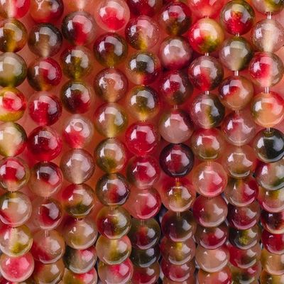 8mm Açık Çiçek Agate Taş Gemstone Temizleme Kristal Taş İnciler Mücevher Yapımı İçin