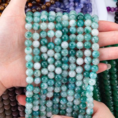 8mm Mavi Yeşim Değir Taşları Temizleyici Kristal Taşlar Mücevher Yapımında