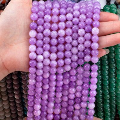 8mm Mor Yeşim Taşları Temizleyici Kristal Taşlar Mücevher Yapımında
