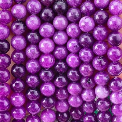 8mm koyu mor yeşim taşlar kristal taşlar mücevher yapmak için