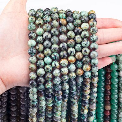 El yapımı DIY Mücevher Yapım 8mm Afrika Turkuaz Kristal Marangozları gevşek taş Marangozları