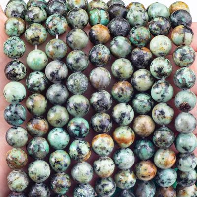 El yapımı DIY Mücevher Yapım 8mm Afrika Turkuaz Kristal Marangozları gevşek taş Marangozları