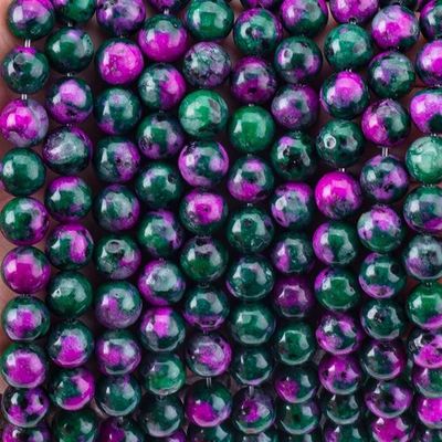 8mm Epidote Gemler Marangozlar Koyu Rubin Zoisite Gemstone Marangozlar Şifa Kristal Taş Marangozlar Mücevher Yapımı için Marangozlar