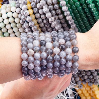 Gri Bulutlu Kuvars Sıfır Mercekler Yarı Değerli Taş Doğal Kristal Değerli Taş DIY Mücevher Yapımı İçin