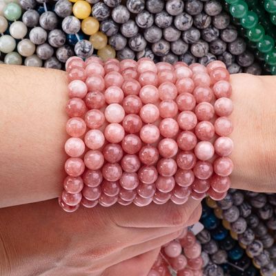 8mm Güneş Taşı Gemstone İnciler Şifa Kristal Taş İnciler Mücevher Yapımı İçin