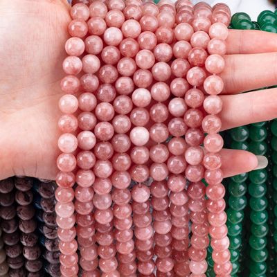 8mm Güneş Taşı Gemstone İnciler Şifa Kristal Taş İnciler Mücevher Yapımı İçin