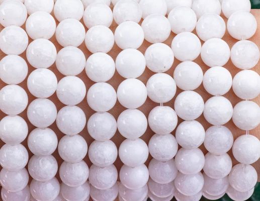 Beyaz Yeşim Sıfır Mercekler Yarı Değerli Taş Doğal Kristal Değerli Taş DIY Mücevher Yapımı için