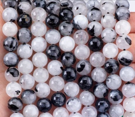 Sıfır Mercekli Dişliler Siyah Rutile Kuvars Yarım Değerli Taş Doğal Kristal Değerli Taş DIY Mücevher Yapımı için