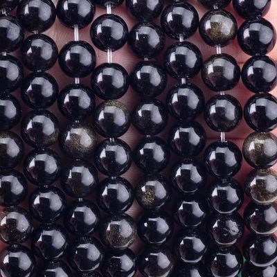 8mm Altın Obsidian Gemstone Marangozları Temizleyici Kristal Taş Marangozları Mücevher Yapımı İçin