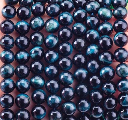 Doğal Kristal Gemstone Mürekkep Mavi Kaplan Gözü Sıfır Mermi Dalları DIY Mücevher Yapımı için Yarım Değerli Taş