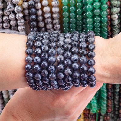 Doğal Kristal Gemstone Siyah Labradorit Sıfır Mercekli Dalgalar DIY Mücevher Yapımı için Yarım Değerli Taş