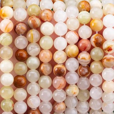8mm Afgan Yeşim Taşları Şifa Kristal Taşlar Mücevher Yapımında