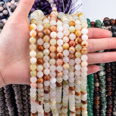 8mm Afgan Yeşim Taşları Şifa Kristal Taşlar Mücevher Yapımında