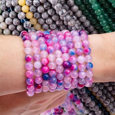 Orkide Agate Sıfır İnci Yünleri DIY Mücevher Yapımı için Yarım Değerli Taş