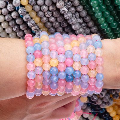 4/6/8/10/12mm Doğal Pembe Morganit Gemstone İnciler Destek özelleştirme