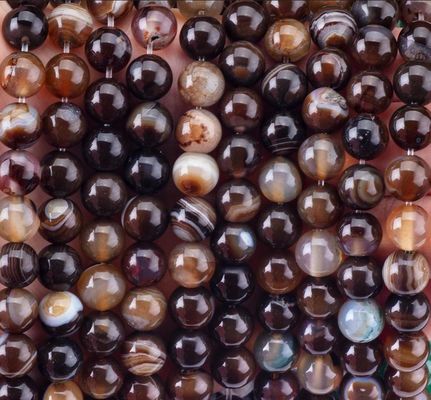 Kahve Dökülmüş Agate Sıfır Mercekli Döşeler DIY Mücevher Yapımı İçin Yarım Değerli Taş