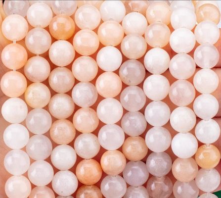 2 mm pembe aventurine yarı değerli mücevherler yuvarlak şekil