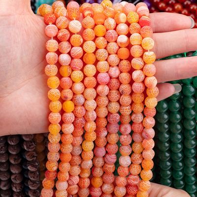 Turuncu Renkli Agat 2 mm yarı değerli boncuklar