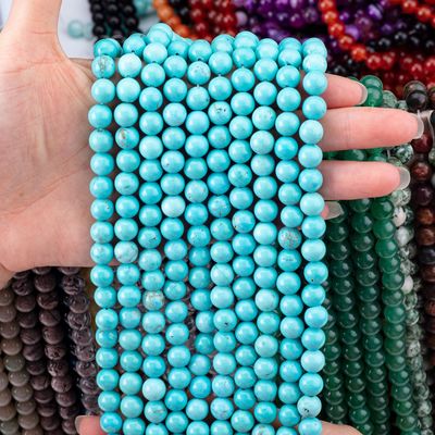 Turkuaz Yumuşak Mermi Yünleri Yarı Değerli Taş DIY Mücevher Yapımı için Kristal Taş